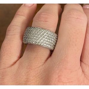 Thick CZ band ring size 7